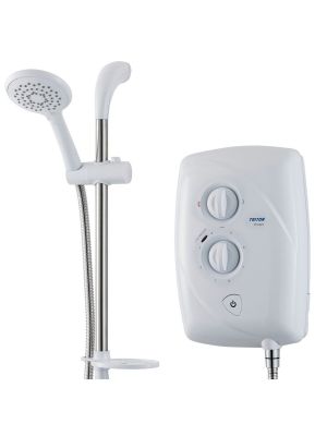 Triton Evani Fast Fit 9.5Kw Slimline Electric Shower Easy Fit White Chrome T80Z